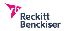 Logo Reckitt Benckiser - Multinacional britânica no ramo de produção de produtos de limpeza, produtos pessoais e saúde